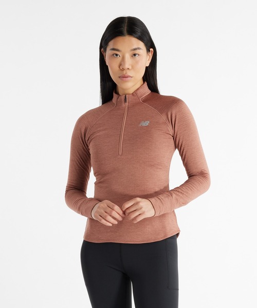 tシャツ Sport Essentials プレミアムヒートグリッドハーフジップ レディース