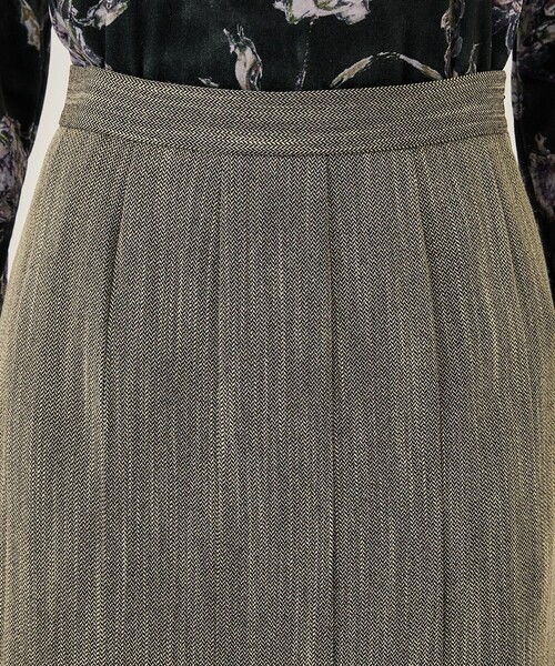 AMERI スカート Ameri スカート 「AMERI/アメリ」HERRINGBONE HEM PLEATS SKIRT