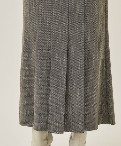 Ameri スカート 「AMERI/アメリ」HERRINGBONE HEM PLEATS SKIRT