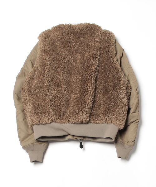 HYKE（ハイク） FAUX SHEARLING TYPE MA-1 ブルゾン 1 グリーン