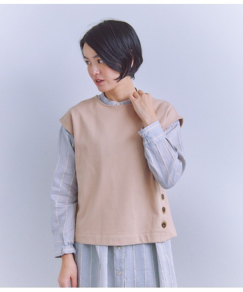 tシャツ French Terry アシンメトリーベスト レディース