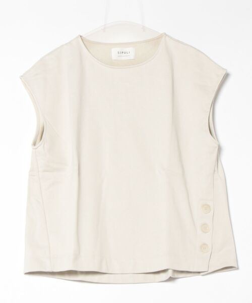 SIPULI tシャツ French Terry アシンメトリーベスト レディース