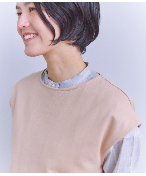 tシャツ French Terry アシンメトリーベスト レディース SIPULI tシャツ French Terry アシンメトリーベスト レディース