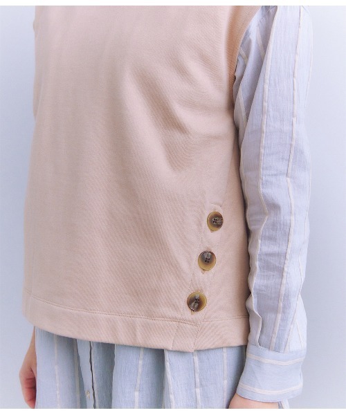 tシャツ French Terry アシンメトリーベスト レディース SIPULI tシャツ French Terry アシンメトリーベスト レディース