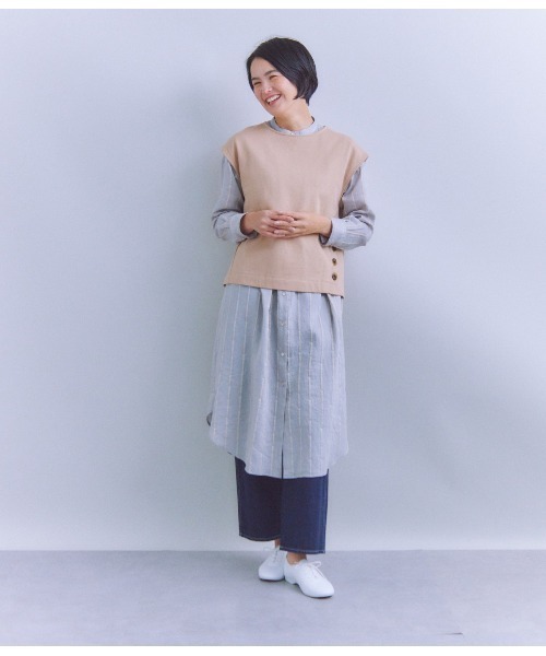tシャツ French Terry アシンメトリーベスト レディース SIPULI tシャツ French Terry アシンメトリーベスト レディース