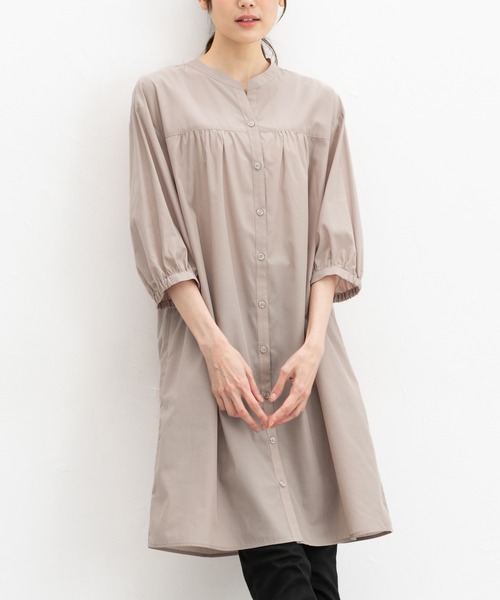 Honeys（ハニーズ） ワンピース 7分袖マオカラーワンピ : ZOZOTOWN