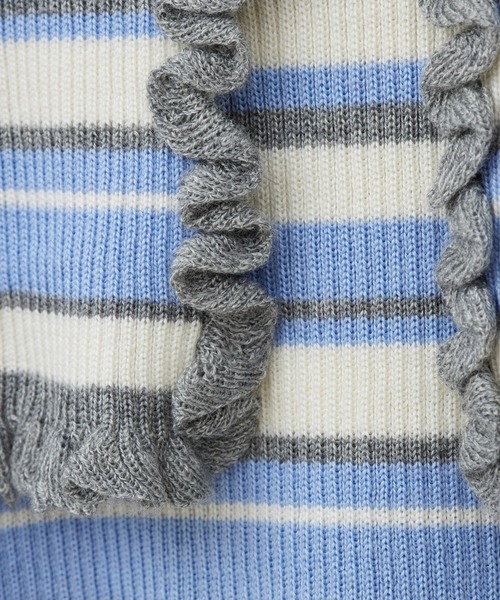 「Candy Stripper」 長袖ニット 2 ブラック レディース_画像2