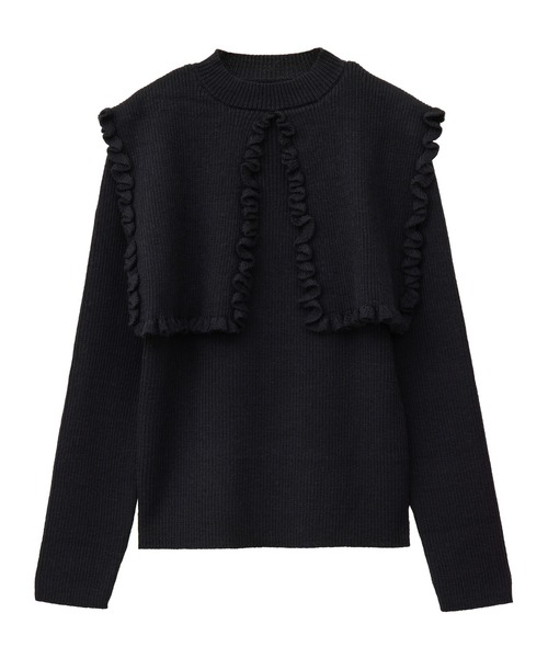 「Candy Stripper」 長袖ニット 2 ブラック レディース_画像5