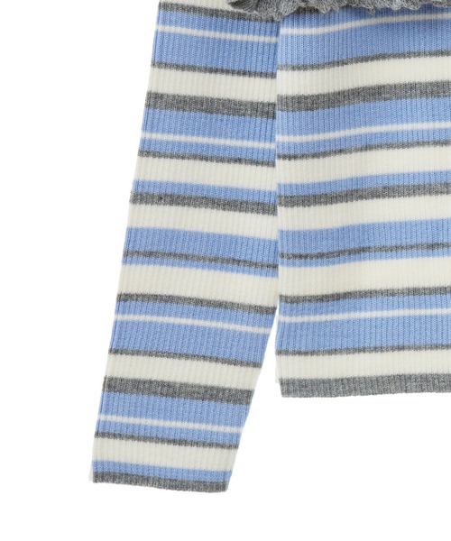 「Candy Stripper」 長袖ニット 2 ブラック レディース_画像8