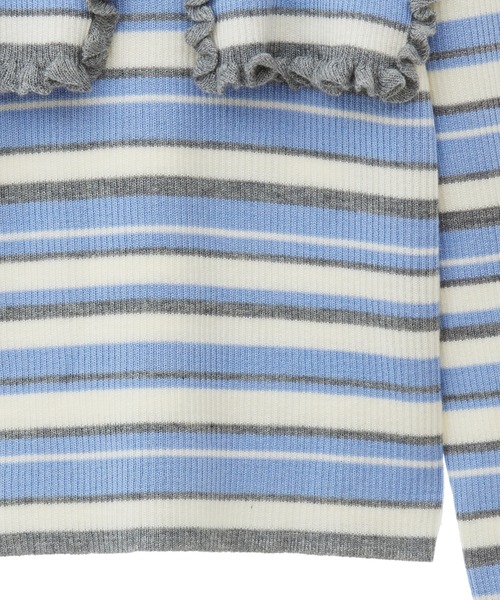 「Candy Stripper」 長袖ニット 2 ブラック レディース_画像9