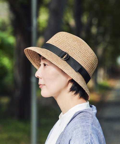 即納 田中帽子店 Manon マノン 麦わら クロッシェ UK-H112[田中