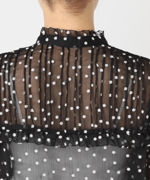 IENA ブラウス シャツ 「追加」楊柳フリルピンタックブラウス