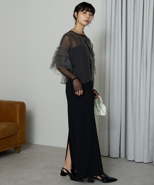 SOTT tシャツ Tulle frill tops チュールフリルトップス レディース