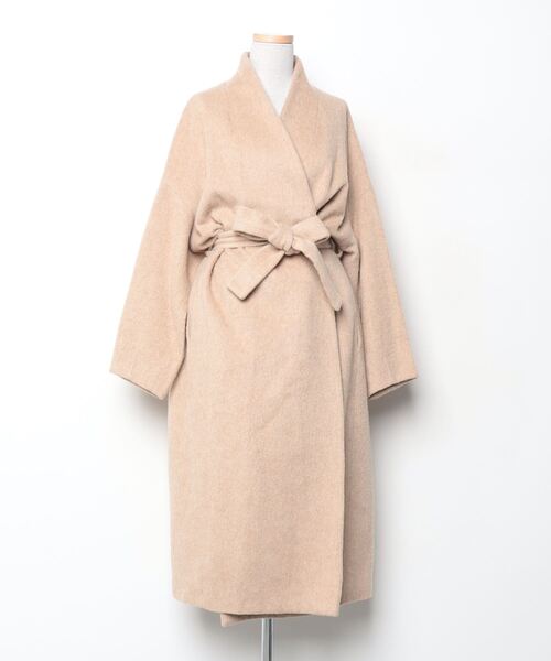 DRESSTERIOR（ドレステリア） ノーカラーコート 38 ブラウン