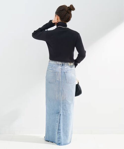 「B.C STOCK」 タートルネックニット FREE ブルー レディース_画像4