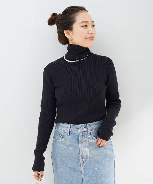 「B.C STOCK」 タートルネックニット FREE ブルー レディース_画像5