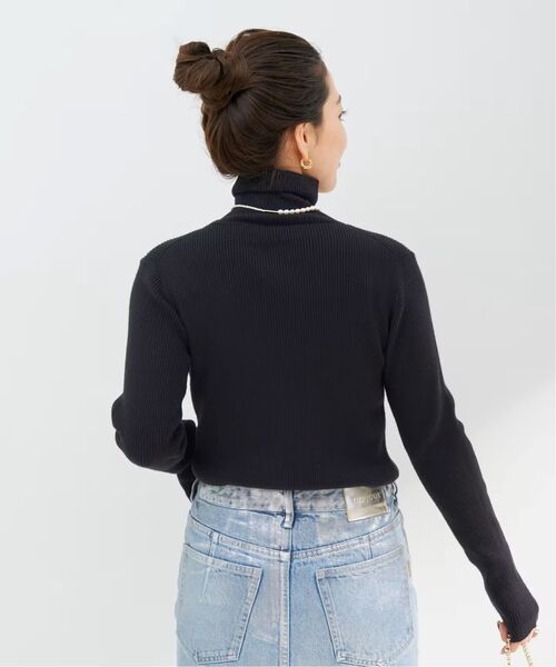「B.C STOCK」 タートルネックニット FREE ブルー レディース_画像7