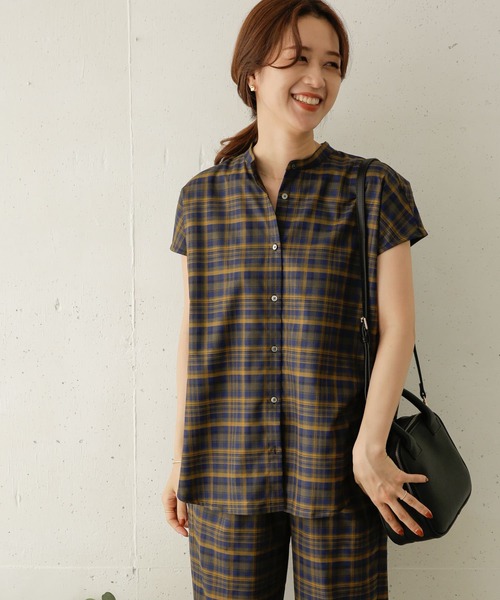 「URBAN RESEARCH DOORS」 半袖シャツ ONE ブルー レディース URBAN RESEARCH DOORS 「URBAN DOORS」 半袖ブラウス ONE SIZE