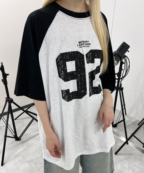 tシャツ ナンバリングラグランビッグT レディース メンズ : ZOZOTOWN