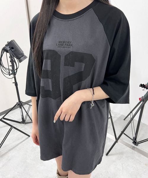 tシャツ ナンバリングラグランビッグT レディース メンズ : ZOZOTOWN