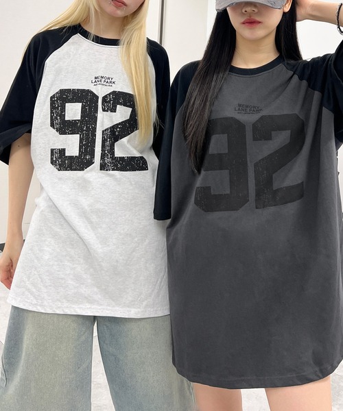 tシャツ ナンバリングラグランビッグT レディース メンズ : ZOZOTOWN