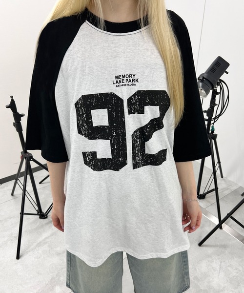 tシャツ ナンバリングラグランビッグT レディース メンズ : ZOZOTOWN