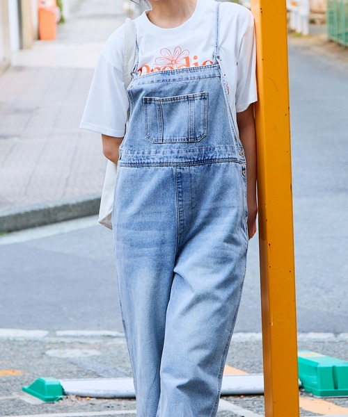 デニムオーバーオール サロペット サロペット オーバーオール 「華奢ストラップ×美シルエット