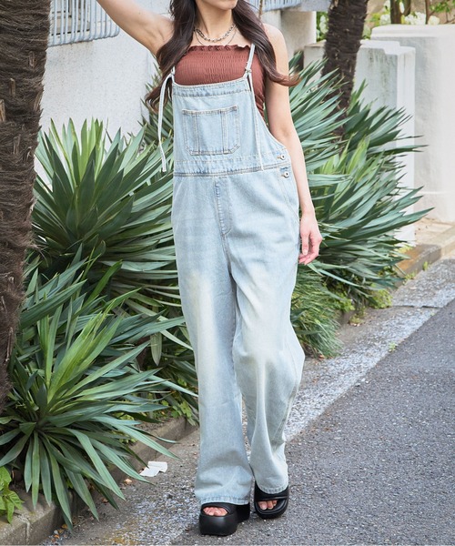 サロペット オーバーオール 「華奢ストラップ×美シルエット