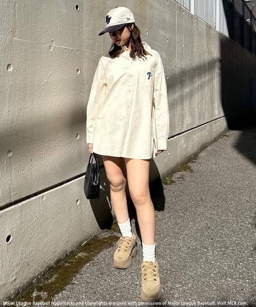 BACK TO THE FIELD ワンピース 「MLB」オーバーサイズシャツ×ショート