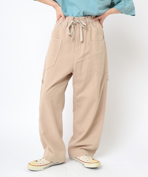 URCH RNA パンツ R4324 綿麻サージのカーペンターパンツ レディース