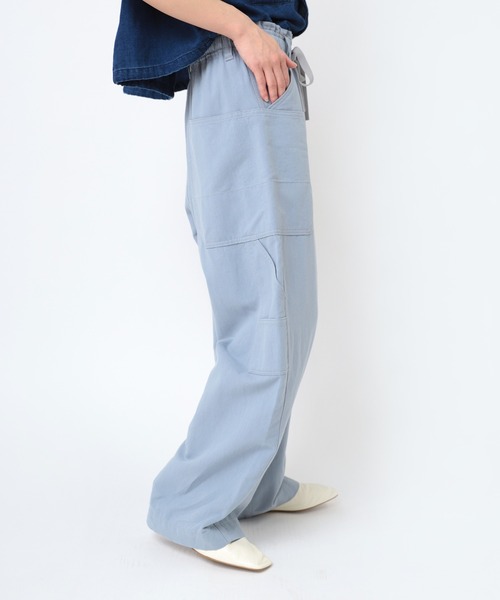 URCH RNA ワイドパンツ パンツ R4324 綿麻サージのカーペンターパンツ
