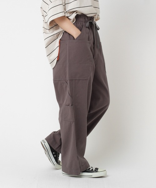 URCH RNA ワイドパンツ パンツ R4324 綿麻サージのカーペンターパンツ