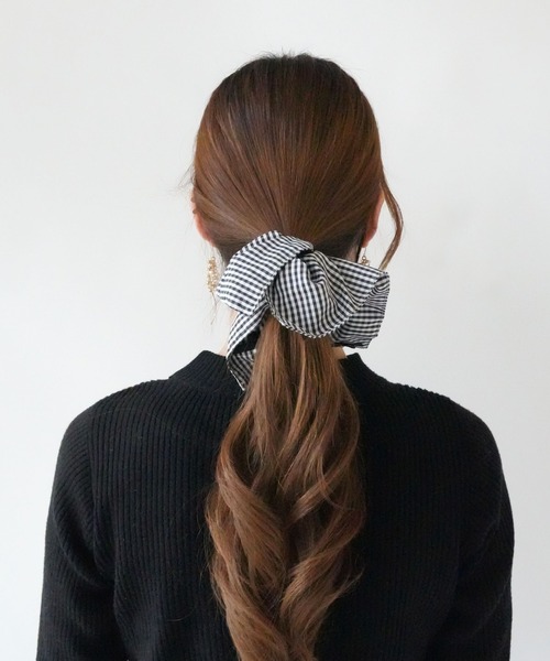 Port（ポート） シュシュ 「 」 スクエア ビッグ シュシュ / チェック