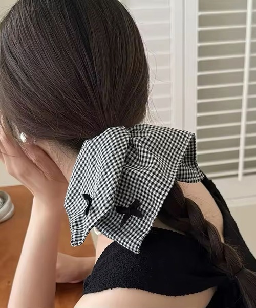 Port シュシュ 「 / ポート 」 スクエア ビッグ チェック ドット #_