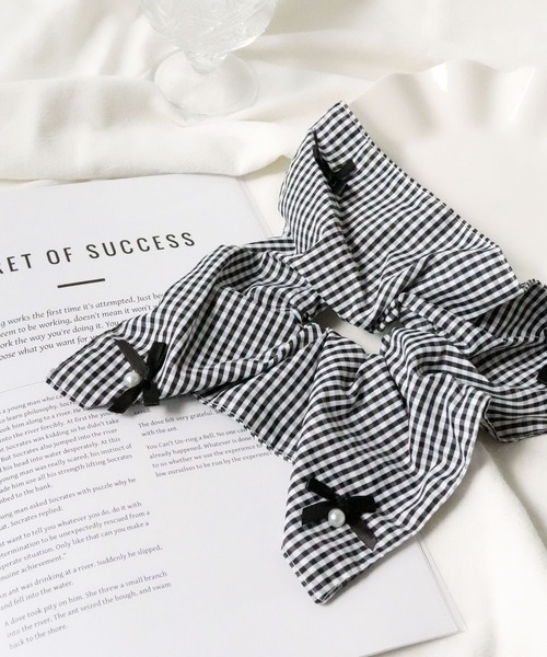 Port（ポート） シュシュ 「 」 スクエア ビッグ シュシュ / チェック