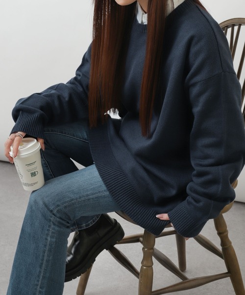 「ZIP FIVE」 長袖ニット X-LARGE グレー メンズ_画像9