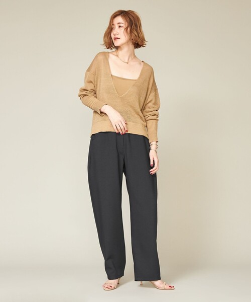 cotnte コンテ　ラウンドシルエットパンツ　ブラック　S(36)サイズ conte パンツ 「conte」ラウンドシルエットパンツ レディース