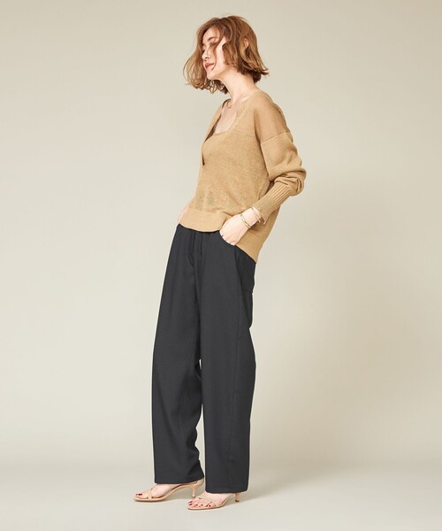 cotnte コンテ　ラウンドシルエットパンツ　ブラック　S(36)サイズ conte パンツ 「conte」ラウンドシルエットパンツ レディース