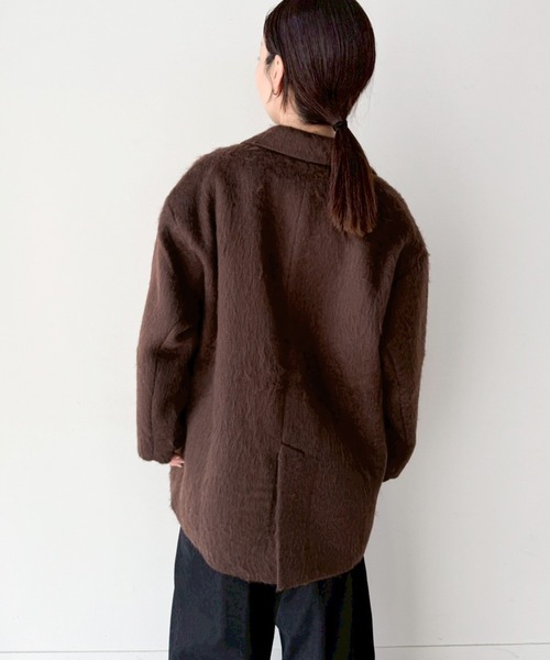 ジャケット テーラードジャケット シャギールーズジャケットコート