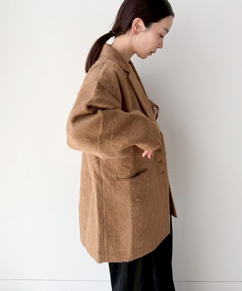 ジャケット テーラードジャケット シャギールーズジャケットコート