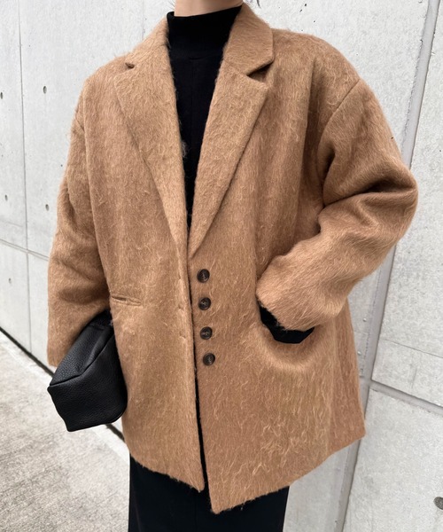 シャギーテーラードジャケット シャギーテーラードジャケット（その他アウター）｜KBF（ケイビーエフ