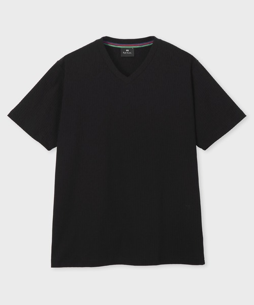 【Paul Smith】Vネック 半袖 Tシャツ リブ編み カジュアル PS Paul Smith tシャツ Vネック リブ半袖カットソー / 152517