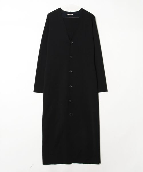 AURALEE オーラリー ウールニットカーディガン 黒 ブラック 中古・古着通販】AURALEE (オーラリー) ニットカーディガン ALPACA