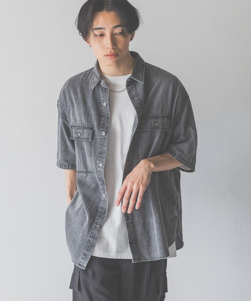 LOWRYS FARM（ローリーズファーム） シャツ デニムオーバーシャツSS