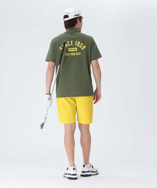 PING - 【新品・タグ付き】Mr.PING ハイネック カットソー　ネイビー PING APPAREL】10色展開 プレーティング天竺半袖ハイネック