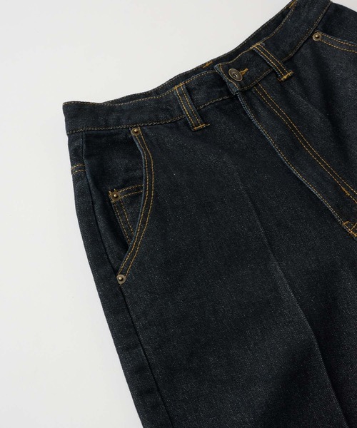 [MONO-MART LADY'S] обработка Denim брюки M черный женский 
