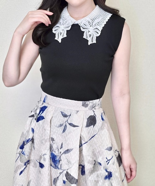 tocco closet ニット セーター 「ZOZO限定」リボンレース襟