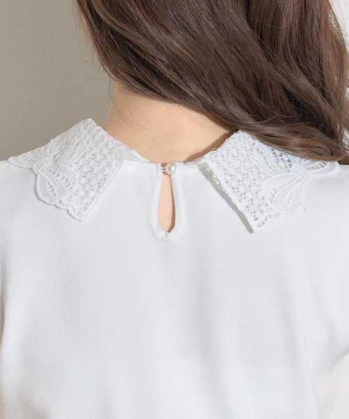 tocco closet ニット セーター 「ZOZO限定」リボンレース襟