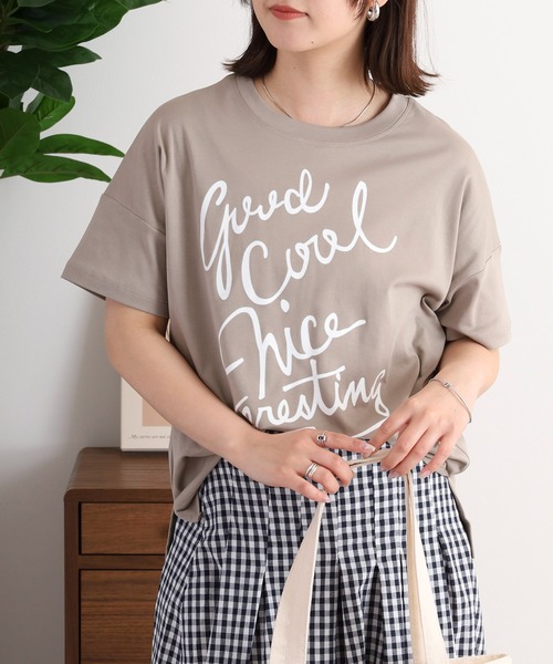 EGLANTINE tシャツ でかロゴプリント半袖Tシャツ「日本製