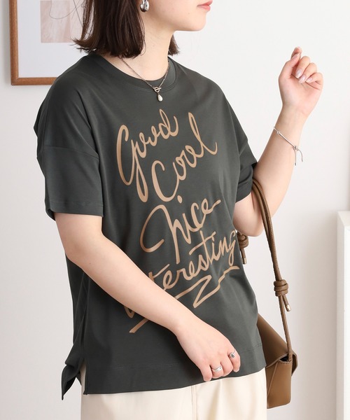 EGLANTINE tシャツ でかロゴプリント半袖Tシャツ「日本製